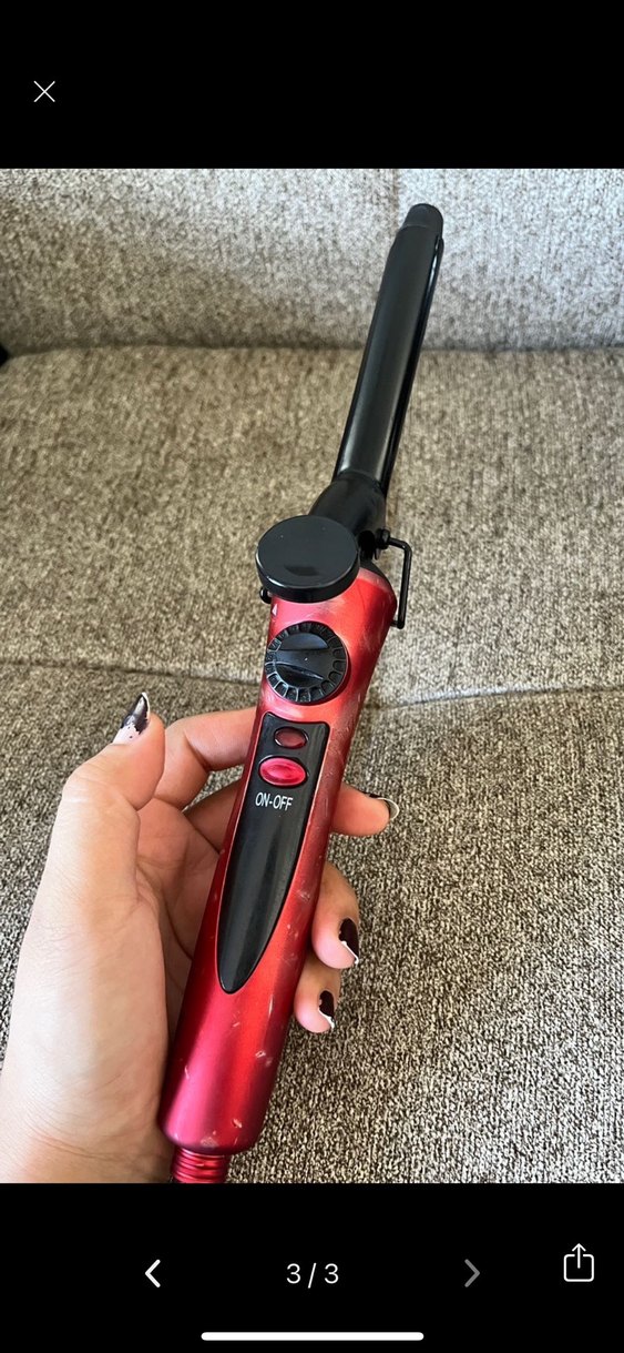 Kırmızı Saç Şekillendirici Maşa - Görsel 2