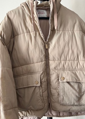 Pull and bear Bej Kadın Düğmeli Midi Ceket - Görsel 2