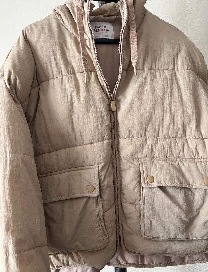 Pull and bear Bej Kadın Düğmeli Midi Ceket - Görsel 2