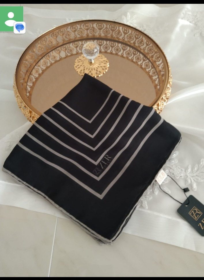 Kahverengi Erkek Cep Mendili ZER Desenli - Görsel 2