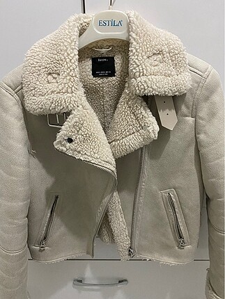 Bershka Gri yün süet