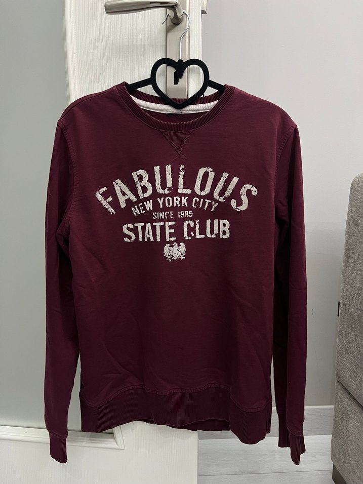 Bordo Erkek sweatshirt - Görsel 2