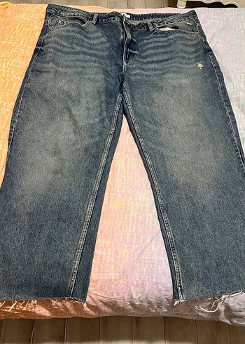 52 Beden Mango düz kesim jean