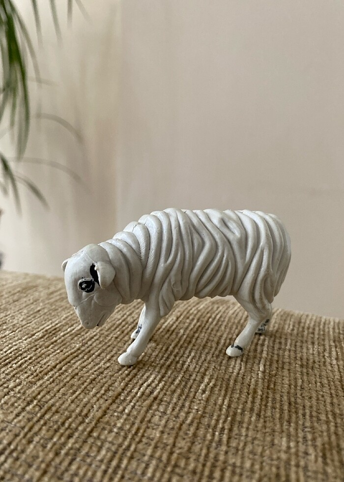 Vintage koyun ve su aygırı - Görsel 2