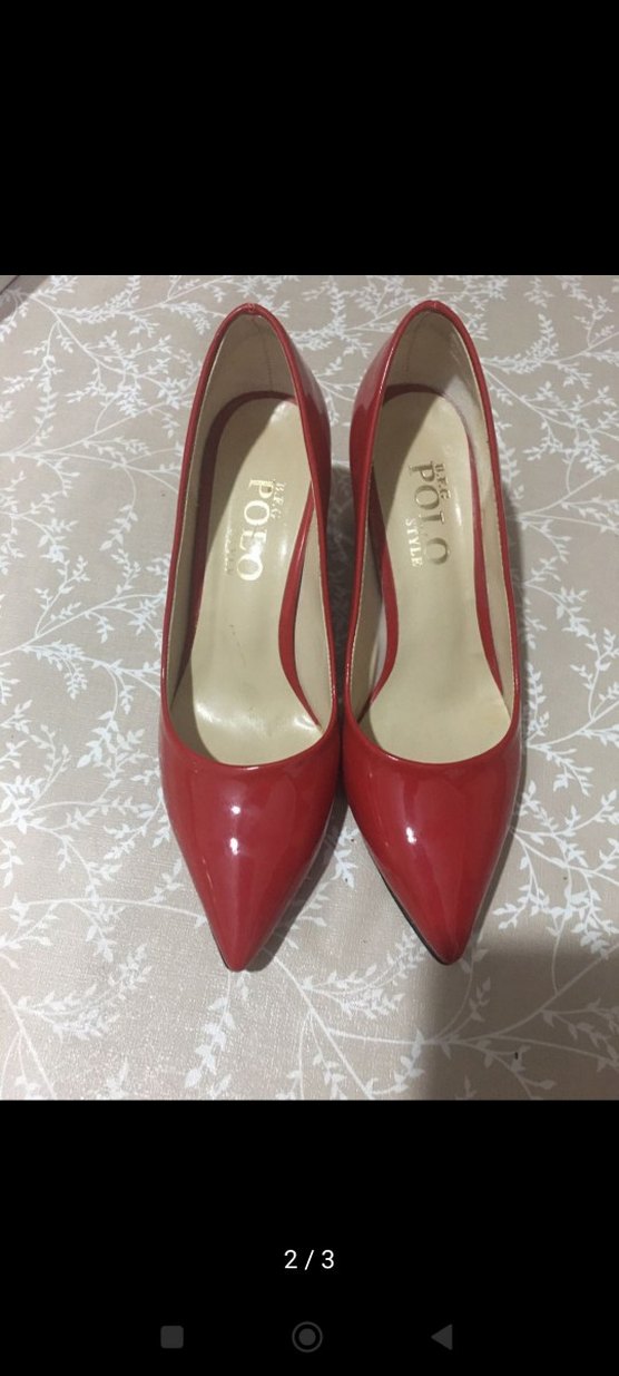 Klasik Parlak Kırmızı Kadın Stiletto - Görsel 2