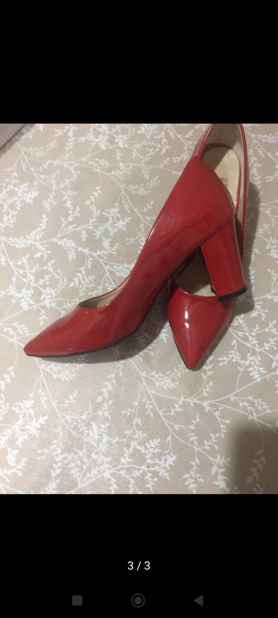 Klasik Parlak Kırmızı Kadın Stiletto - Görsel 3