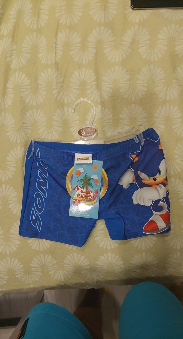 Sonic Baskılı Mavi Erkek Çocuk Mayo - Görsel 2