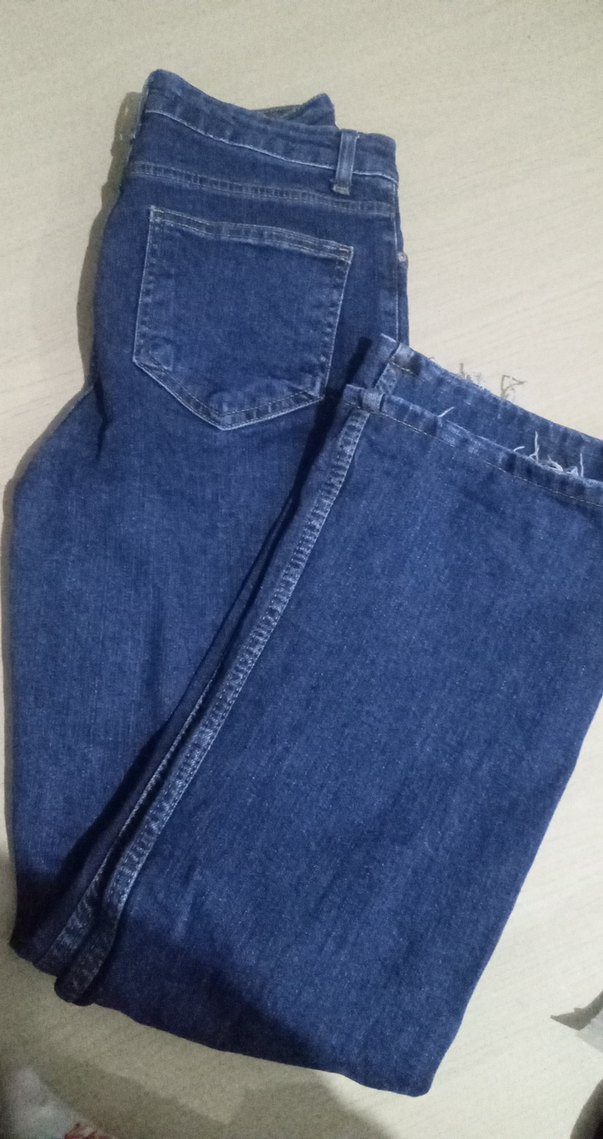 Kadın Lacivert Regular Fit Midi Kot Pantolon - Görsel 2