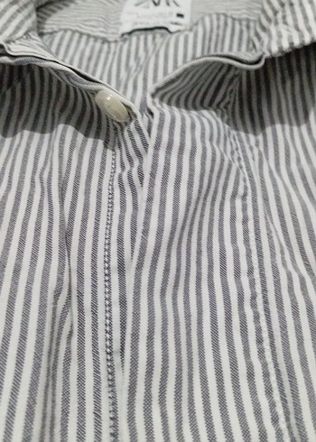 kadın Keten Uzun Kollu Gömlek - Görsel 4