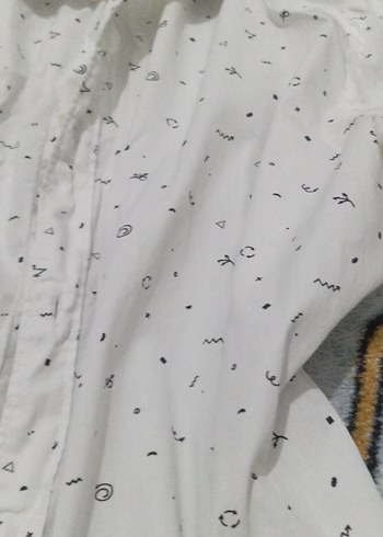 Düğmeli Beyaz Keten Kadın Gömlek - Görsel 3