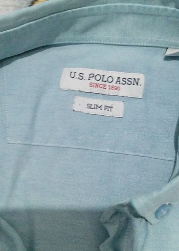 Mavi Keten Erkek Gömlek, Düğmeli, Uzun Kollu - Görsel 3