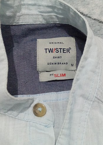 buz mavisiKeten Erkek Gömlek, Düğmeli, Salaş - Görsel 2