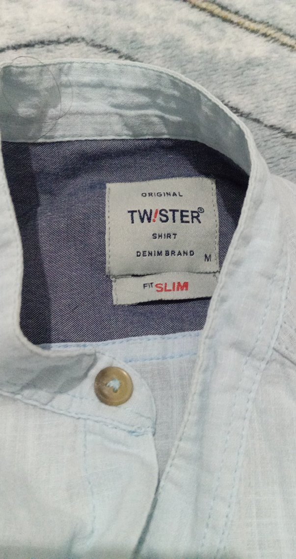 buz mavisiKeten Erkek Gömlek, Düğmeli, Salaş - Görsel 2