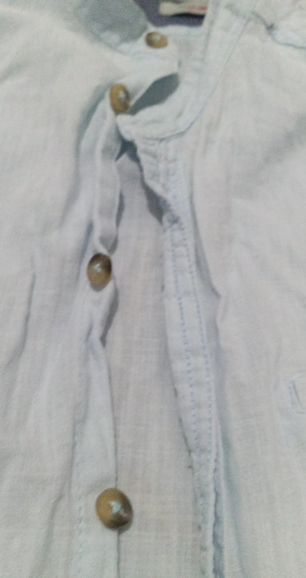 buz mavisiKeten Erkek Gömlek, Düğmeli, Salaş - Görsel 3
