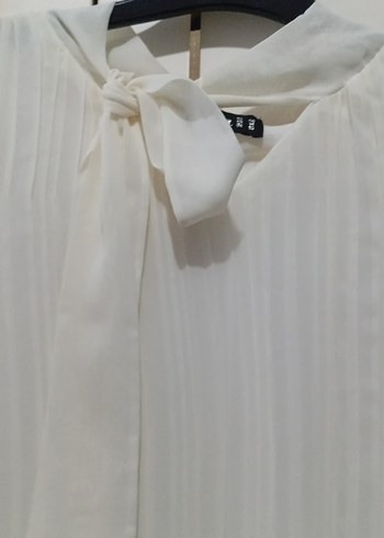 Beyaz Pilili Uzun şifon Elbise - Görsel 2