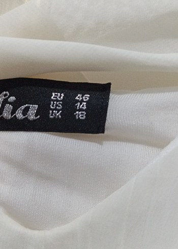 Beyaz Pilili Uzun şifon Elbise - Görsel 3