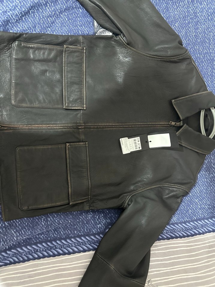 Kahverengi Deri Erkek Ceket - Görsel 2