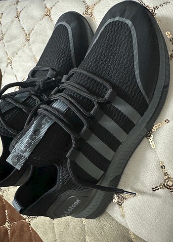 Siyah Gri Bağcıklı Erkek Spor Ayakkabı - Görsel 2