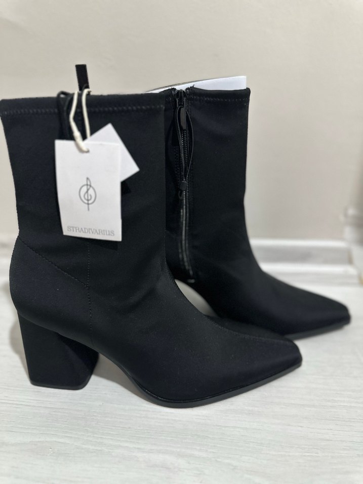 Siyah Kadın Blok Topuklu  Bot - Görsel 3