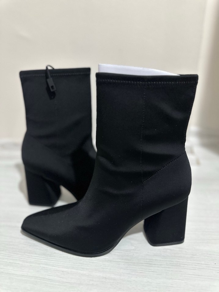 Siyah Kadın Blok Topuklu  Bot - Görsel 2