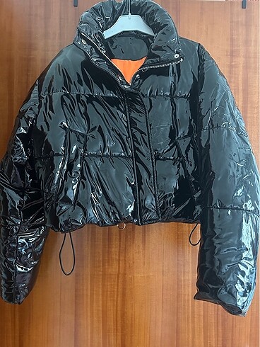Orjinal Topshop Parlak Şişme Mont