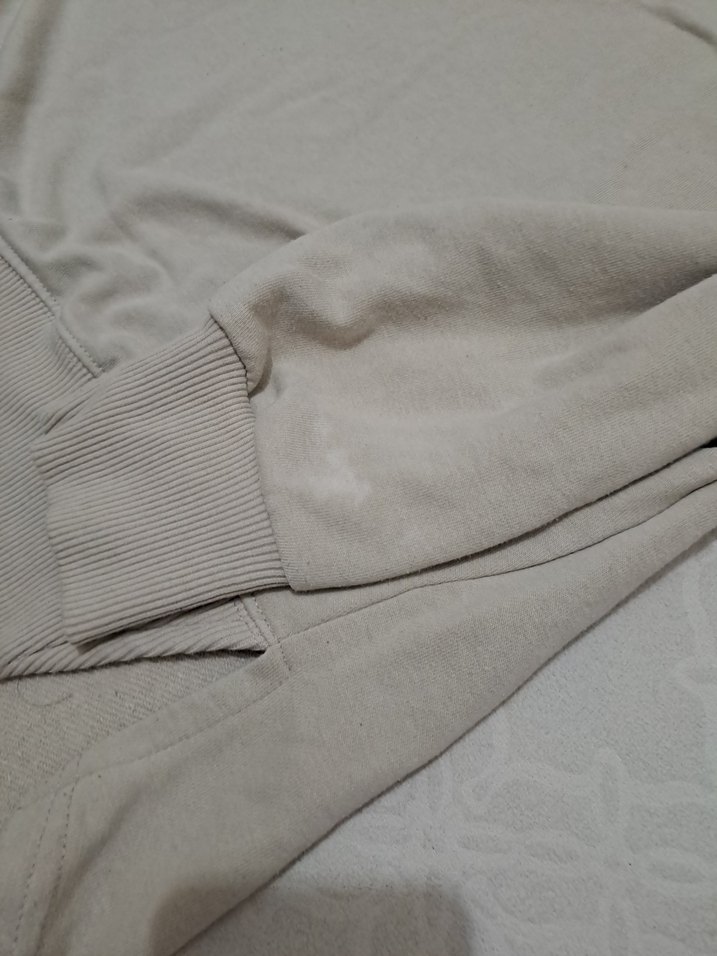 Bej Kadın Kısa Sweatshirt Uzun Kollu - Görsel 3