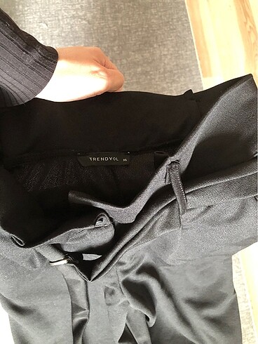 Siyah bol kesim pantolon - Görsel 4