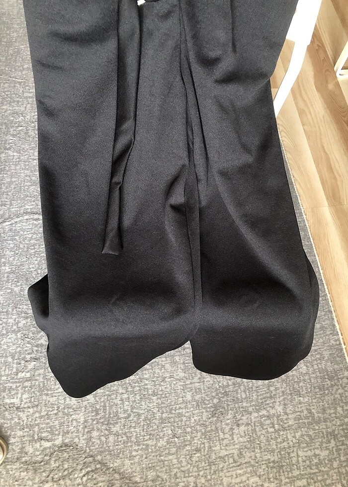 Siyah bol kesim pantolon - Görsel 3