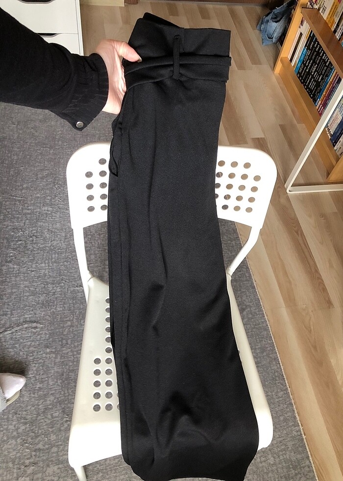 Siyah bol kesim pantolon - Görsel 5