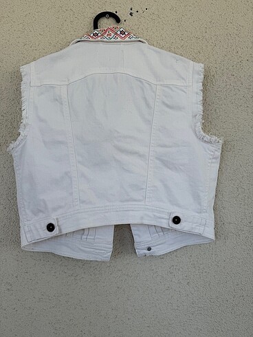 Beyaz kot üst - Görsel 6