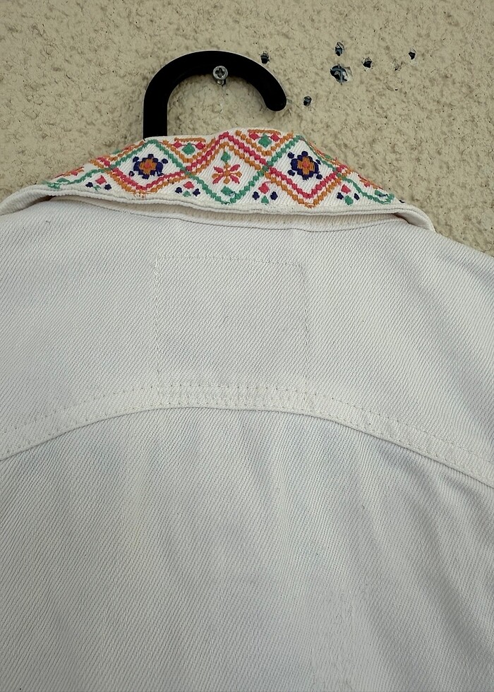 Beyaz kot üst - Görsel 5