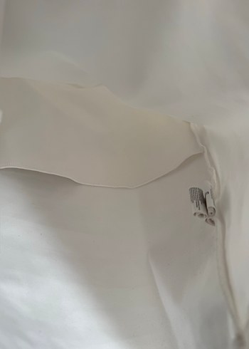 Beyaz Kadın Kolsuz Midi bady - Görsel 5