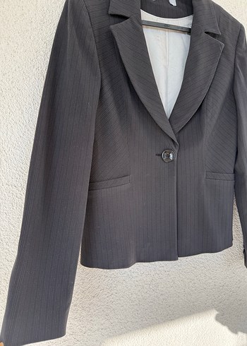 Siyah Düğmeli Kadın Blazer Ceket - Görsel 3