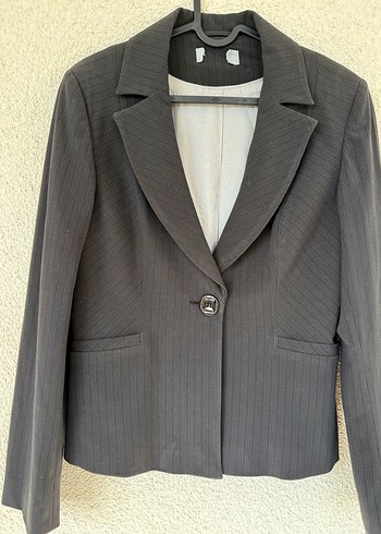 Siyah Düğmeli Kadın Blazer Ceket - Görsel 2
