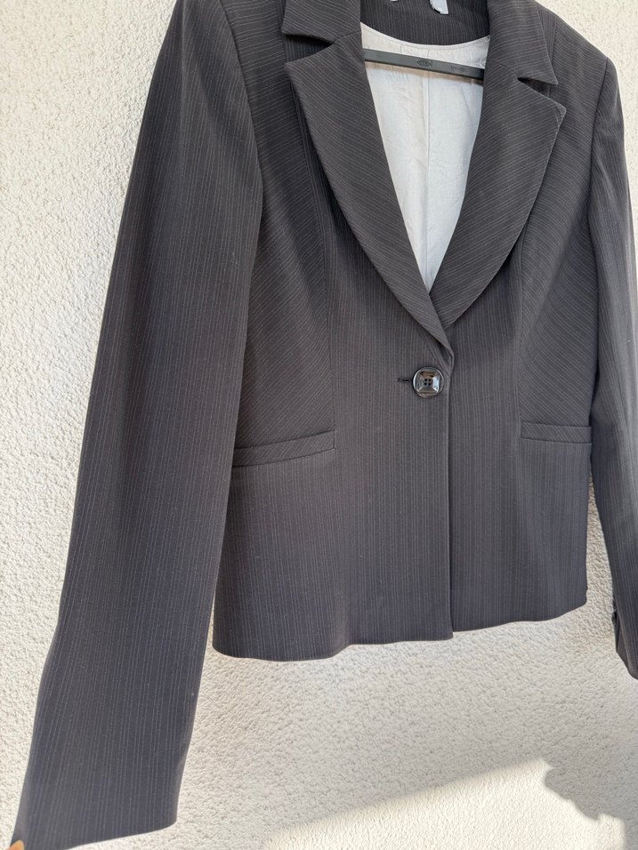 Siyah Düğmeli Kadın Blazer Ceket - Görsel 3