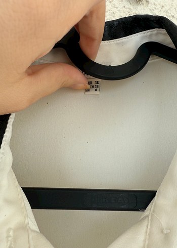 Siyah Yaka Detaylı Uzun Kollu Kadın Gömlek - Görsel 9