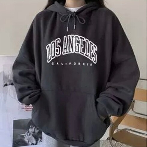 Trendyol & Milla kaüpşonlu los angeles california baskılı sweatshirt