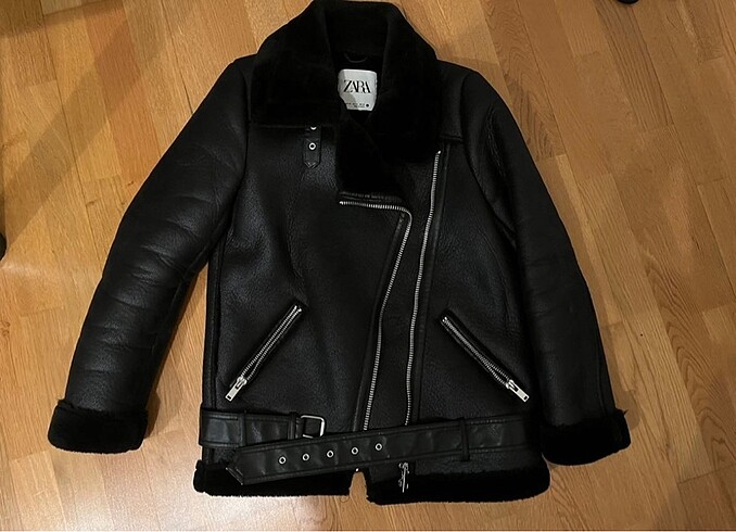 Zara Zara içi kürklü biker mont