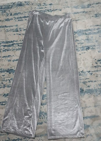 Gri Salaş Kadın Kumaş Pantolon