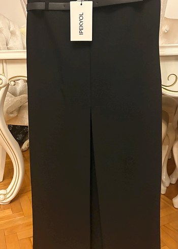 İpekyol Siyah Kemerli Kadın Kumaş etek - Görsel 5