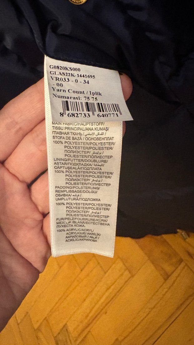 Lacivert polo uzun mont hiç giyilmedi - Görsel 5