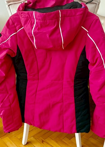 Fermuarlı Pembe Kadın kayak montu - Görsel 6