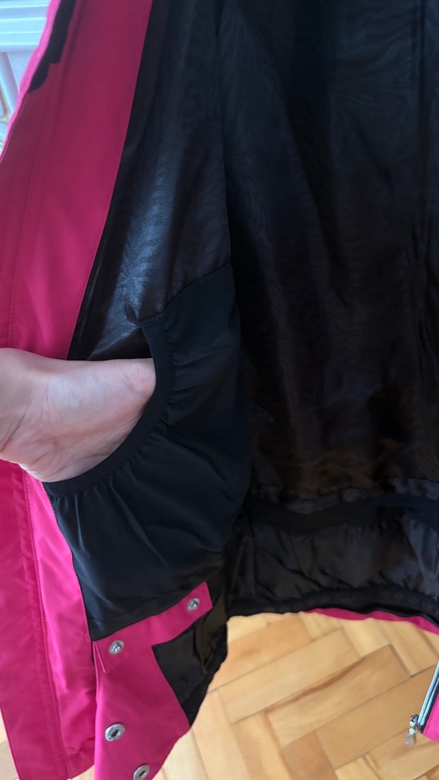 Fermuarlı Pembe Kadın kayak montu - Görsel 5