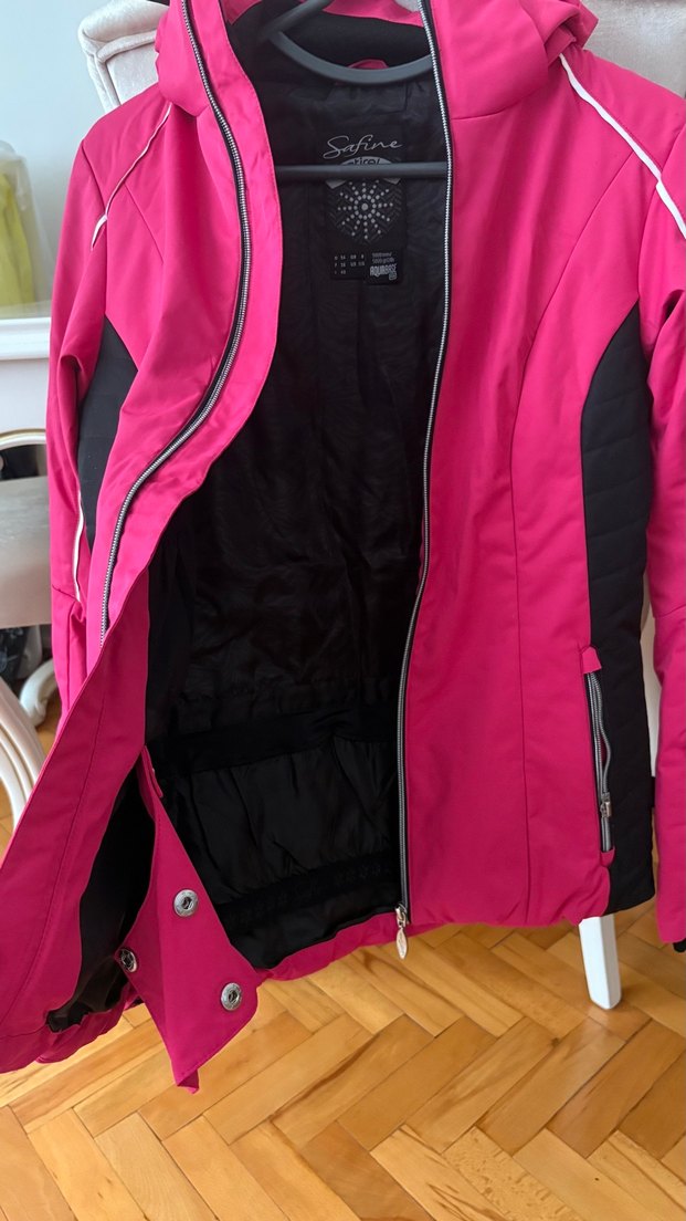 Fermuarlı Pembe Kadın kayak montu - Görsel 2