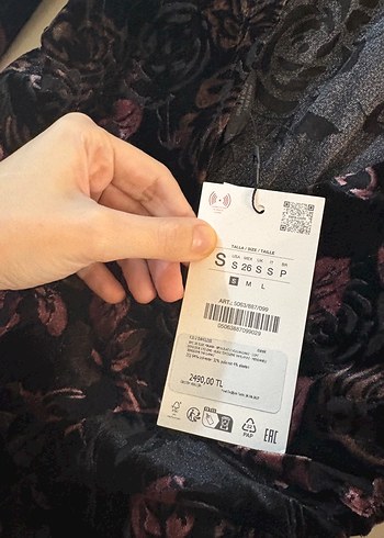 Zara kadife elbise - Görsel 4