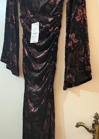 Zara kadife elbise - Görsel 6