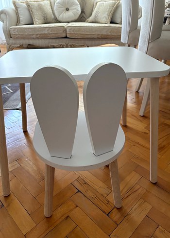 Beyaz Pastel Çocuk Sandalyesi - Görsel 2