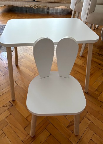 Beyaz Pastel Çocuk Sandalyesi