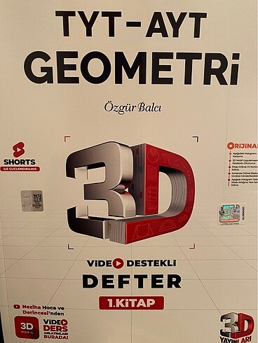 3D TYT AYT GEOMETRİ VİDEO DESTEKLİ DEFTER 2025