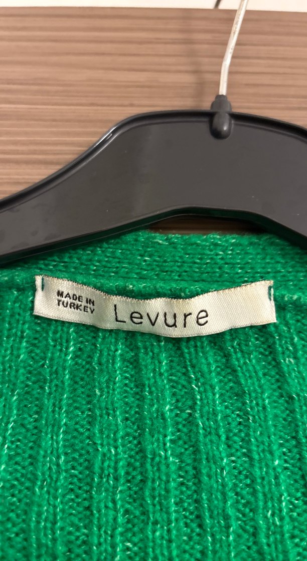 Kadın Parlak Yeşil Örgü Hırka - Görsel 2